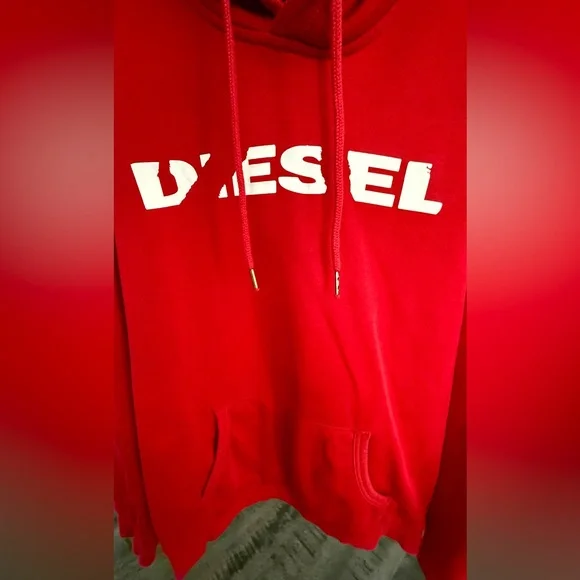 Diesel Bold Red Hoodie for Men - Picture 4 of 7